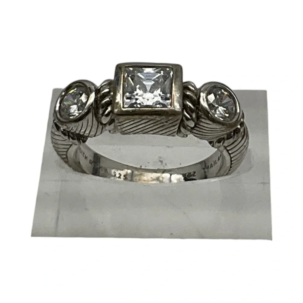 Judith Ripka Sterling‎ Silver Cz Ring Size 6.25